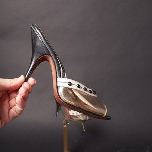 1950s Black and White Spring-o-lators Heels